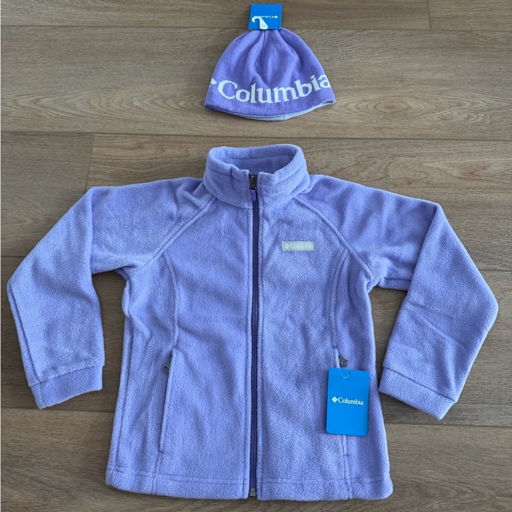 Columbia Lavender Fleece Jacket and Hat Set